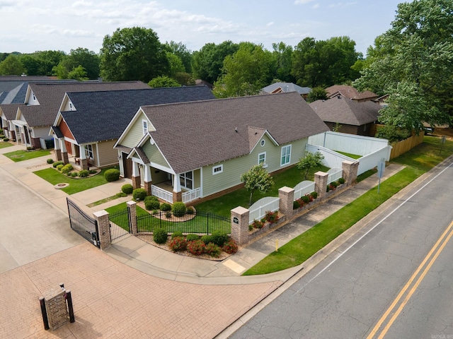 birds eye view of property featuring a residential view