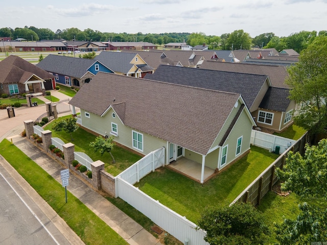 drone / aerial view featuring a residential view