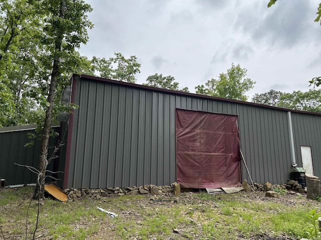 view of pole building