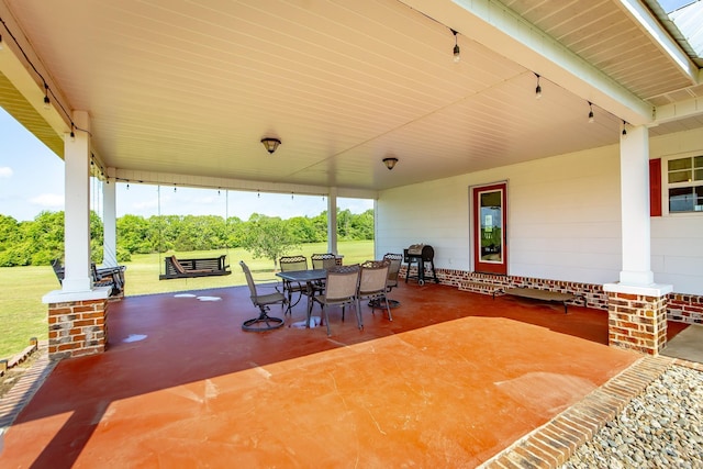 view of patio / terrace featuring outdoor dining space