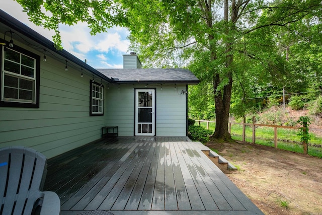 wooden deck with fence