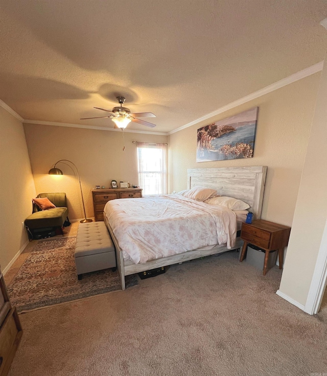4630 Bedrock Dr, Jonesboro, AR 72404 - bedroom with ornamental molding, carpet flooring, and a textured ceiling