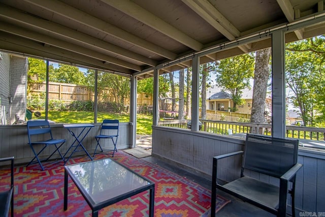 sunroom with a healthy amount of sunlight