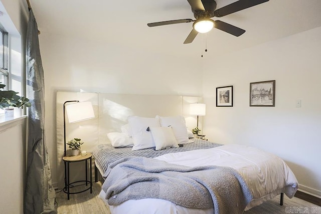 bedroom featuring a ceiling fan
