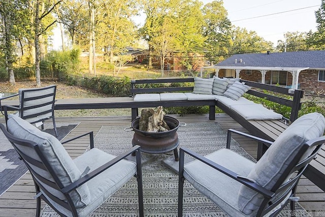 view of wooden deck
