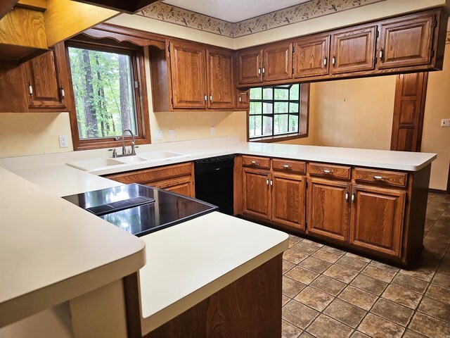 50 Monovar Cir, Hot Springs Village, AR 71909 - kitchen featuring a peninsula, dishwasher, light countertops, a sink, and stove