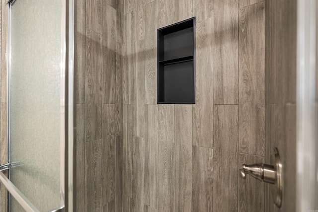 details with tiled shower