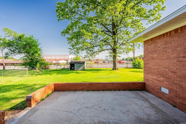 view of patio featuring a fenced backyard