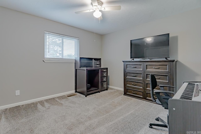 1321 W Front St, Heber Springs, AR 72543 - office space featuring baseboards, ceiling fan, and carpet flooring