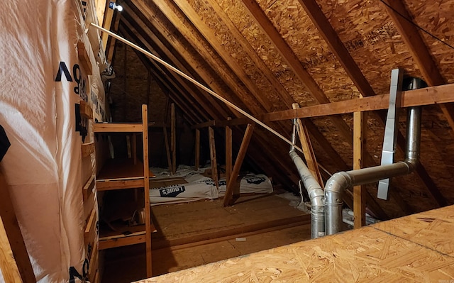 view of attic