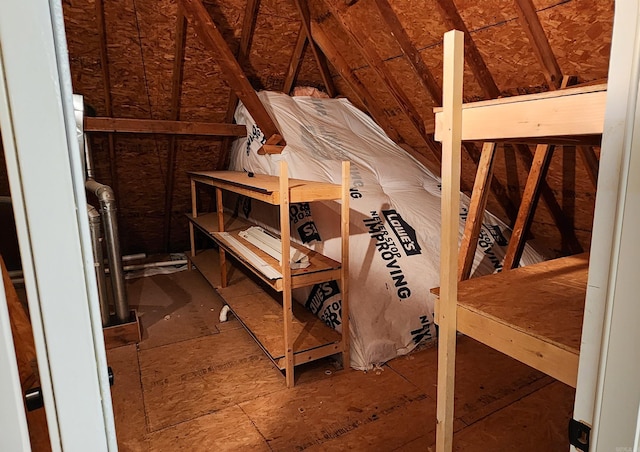 view of attic