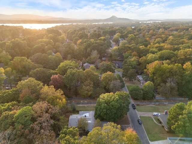 24 Yazoo Cir, Maumelle, AR 72113 - aerial view with a wooded view and a mountain view