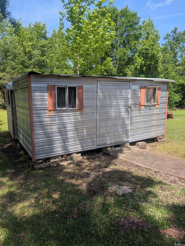 view of shed