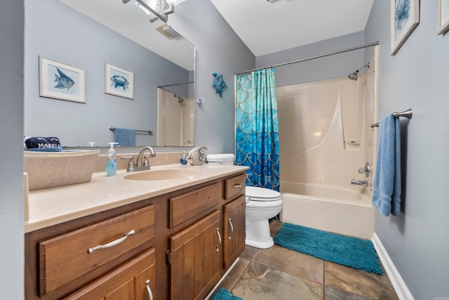 350 Peters Pt Unit L1, Hot Springs, AR 71913 - bathroom with toilet, shower / bath combo with shower curtain, and vanity