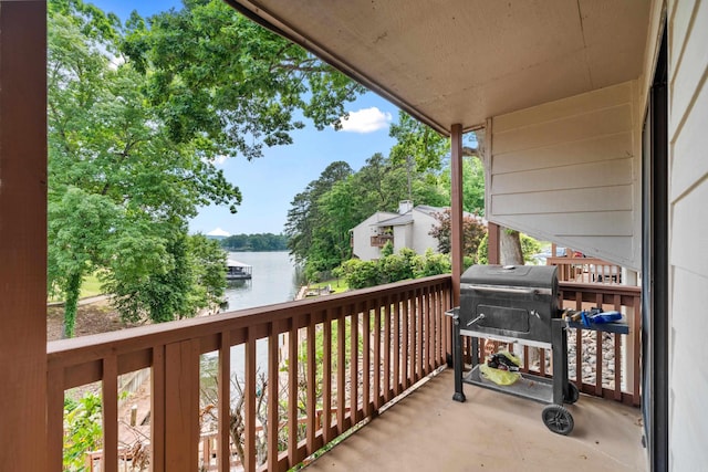 350 Peters Pt Unit L1, Hot Springs, AR 71913 - balcony featuring a water view and area for grilling