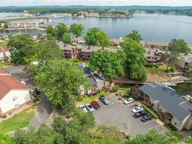 350 Peters Pt Unit L1, Hot Springs, AR 71913 - drone / aerial view featuring a water view and a residential view