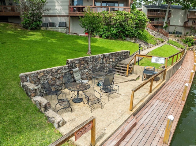 350 Peters Pt Unit L1, Hot Springs, AR 71913 - exterior space with grilling area, cooling unit, and stairs