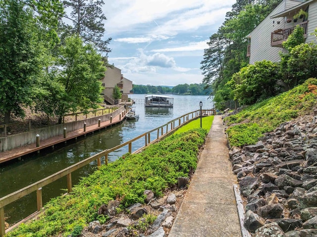 350 Peters Pt Unit L1, Hot Springs, AR 71913 - view of dock featuring a water view