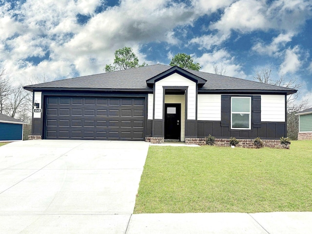 3629 Wise Rd, Bryant, AR 72002 - single story home featuring a garage, a shingled roof, a front yard, and concrete driveway