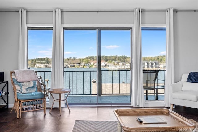 120 Catalina Cir Unit 2A, Hot Springs, AR 71913 - interior space featuring a water view and plenty of natural light