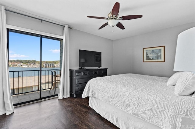 120 Catalina Cir Unit 2A, Hot Springs, AR 71913 - bedroom with a ceiling fan and access to exterior