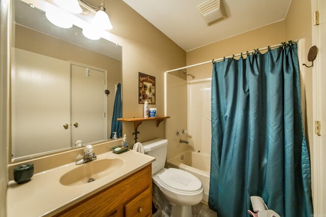 143 Hurricane Dr, Greers Ferry, AR 72067 - full bath with shower / tub combo, vanity, toilet, and visible vents