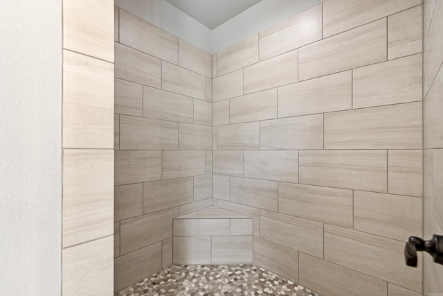 full bathroom with tiled shower