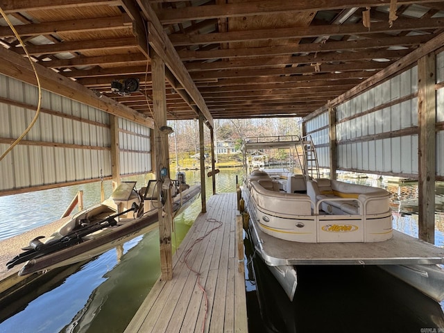 dock area featuring boat lift