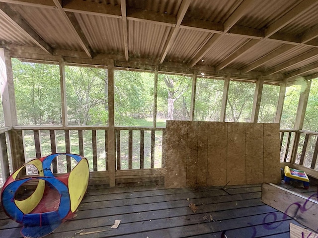 view of sunroom