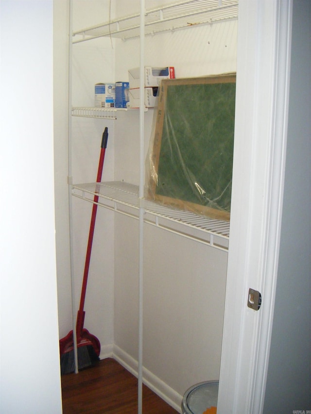 1526 Pine Manor Dr, Arkadelphia, AR 71923 - washroom with baseboards and wood finished floors