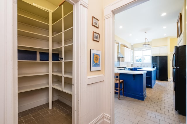 storage area with a sink