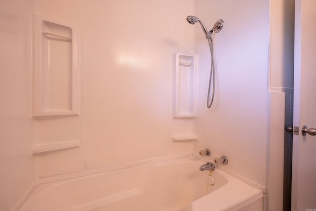 bathroom featuring bathing tub / shower combination