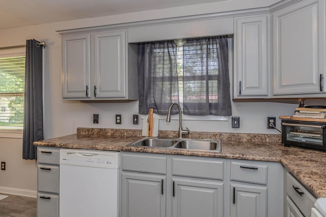 kitchen with a sink and dishwasher