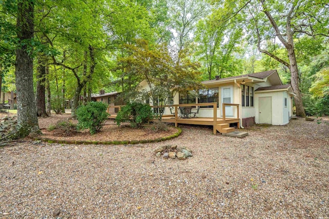 15 Tarifa Ln, Hot Springs Village, AR 71909 - rear view of property featuring a deck