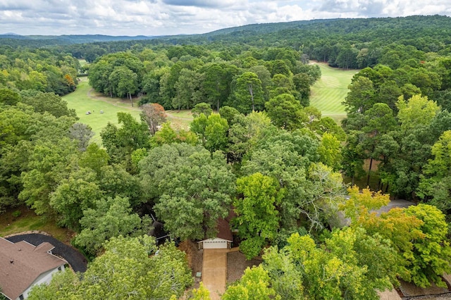 15 Tarifa Ln, Hot Springs Village, AR 71909 - bird's eye view with view of golf course and a wooded view