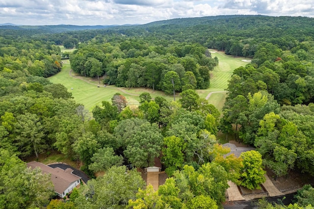 15 Tarifa Ln, Hot Springs Village, AR 71909 - bird's eye view with view of golf course and a forest view