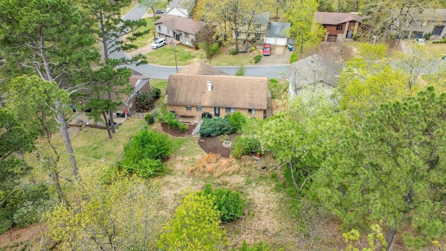 bird's eye view with a residential view