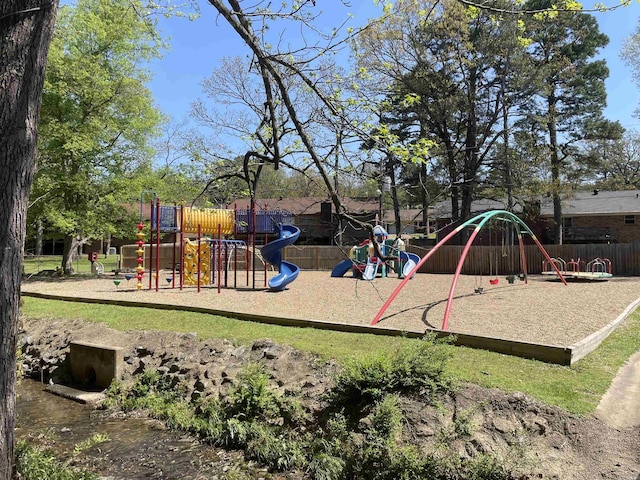 community playground with fence