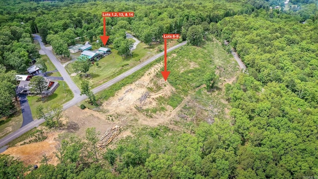 4 Long Hill Rd, Higden, AR 72067 - aerial view with a forest view