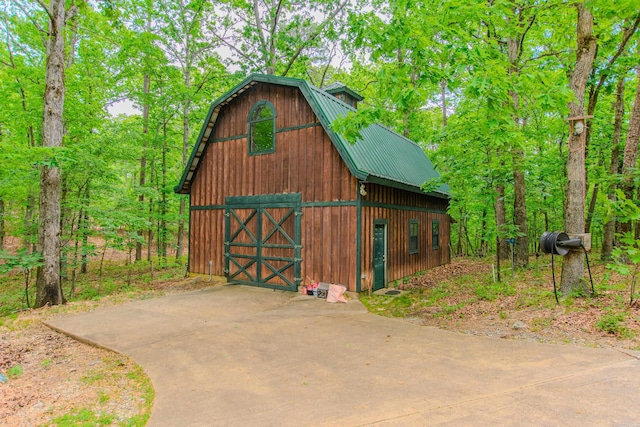 view of barn