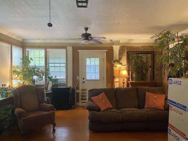 874 Stacy Spgs, Heber Springs, AR 72543 - living room featuring ceiling fan