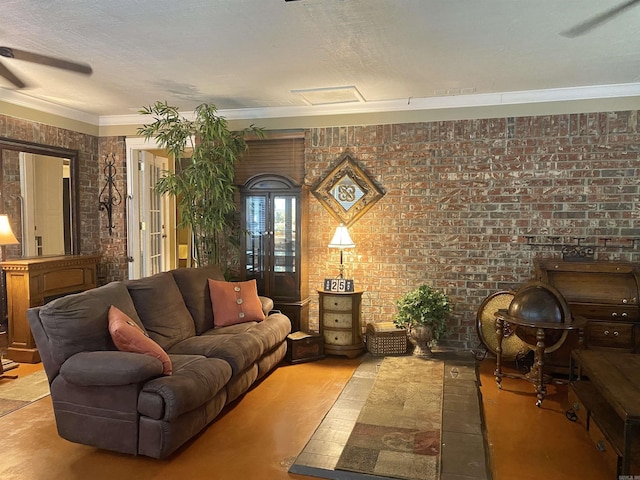 874 Stacy Spgs, Heber Springs, AR 72543 - sitting room featuring brick wall