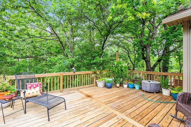 3 E Lake Dr, North Little Rock, AR 72116 - view of wooden deck