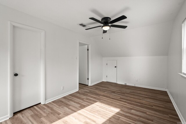 22 Colony Rd, Little Rock, AR 72227 - bonus room featuring baseboards, ceiling fan, wood finished floors, and visible vents