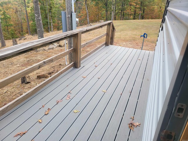 290 Christopher Dr, Quitman, AR 72131 - deck featuring a wooded view