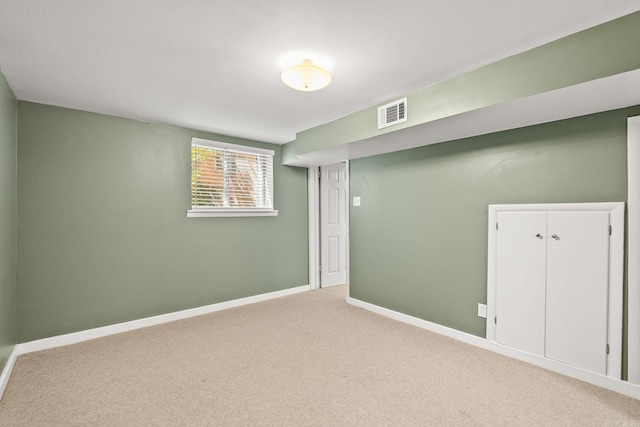 416 Ivory Dr, Little Rock, AR 72205 - basement with baseboards, carpet flooring, and visible vents