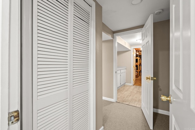 416 Ivory Dr, Little Rock, AR 72205 - hallway with baseboards and light colored carpet