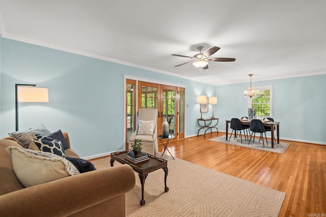 416 Ivory Dr, Little Rock, AR 72205 - living room with baseboards, ornamental molding, and light wood finished floors