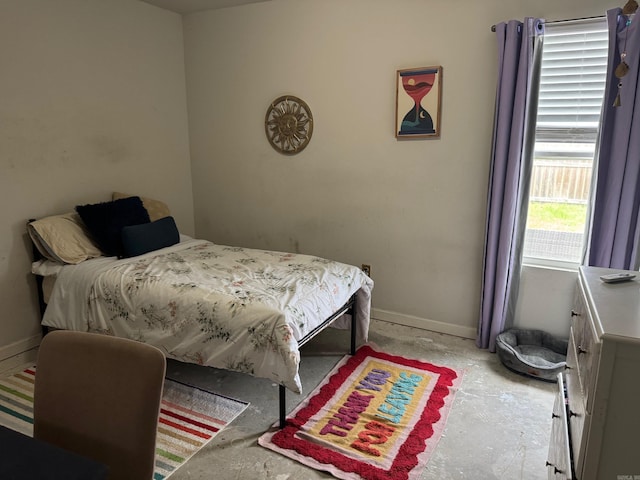 bedroom with baseboards