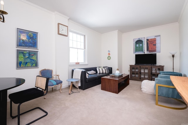 523 S Louisiana St Unit 10A, Little Rock, AR 72201 - carpeted living room with ornamental molding